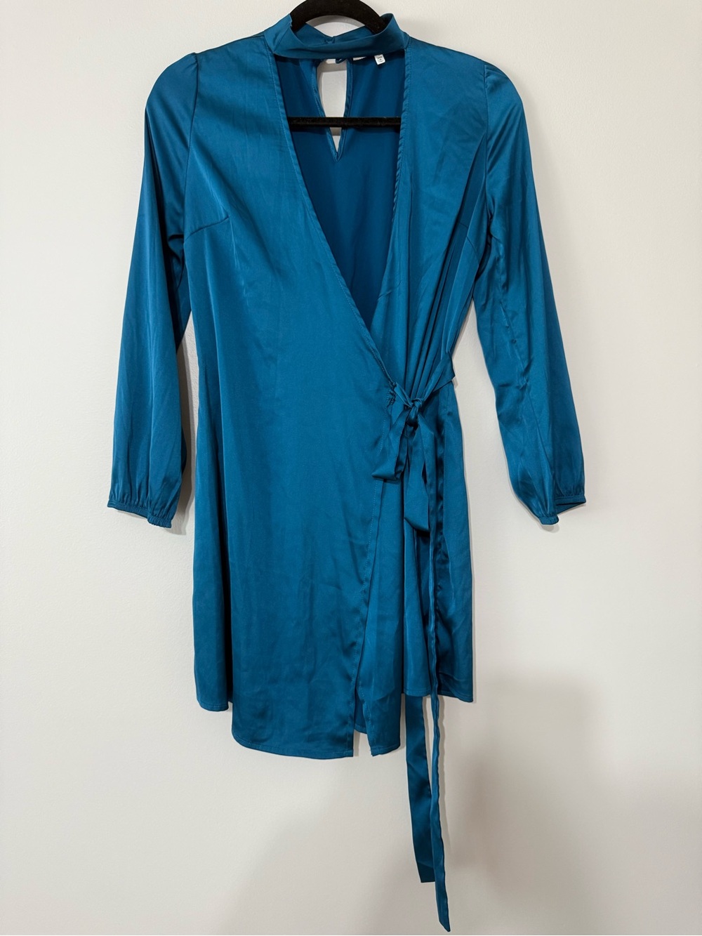 Better Be Teal Wrap Satin Robe